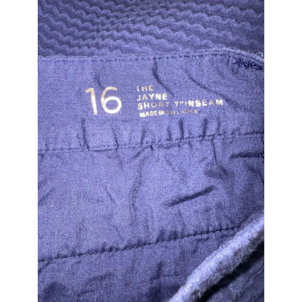 Lilly Pulitzer Classic Jayne Shorts Navy Blue Size 16